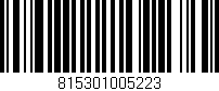 Código de barras (EAN, GTIN, SKU, ISBN): '815301005223'