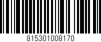 Código de barras (EAN, GTIN, SKU, ISBN): '815301008170'