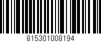 Código de barras (EAN, GTIN, SKU, ISBN): '815301008194'