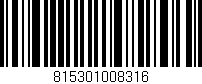 Código de barras (EAN, GTIN, SKU, ISBN): '815301008316'