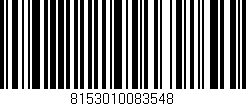 Código de barras (EAN, GTIN, SKU, ISBN): '8153010083548'