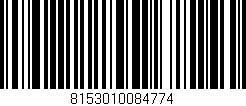 Código de barras (EAN, GTIN, SKU, ISBN): '8153010084774'