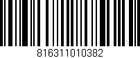 Código de barras (EAN, GTIN, SKU, ISBN): '816311010382'