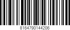 Código de barras (EAN, GTIN, SKU, ISBN): '8164790144206'