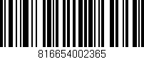 Código de barras (EAN, GTIN, SKU, ISBN): '816654002365'
