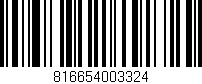 Código de barras (EAN, GTIN, SKU, ISBN): '816654003324'