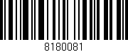 Código de barras (EAN, GTIN, SKU, ISBN): '8180081'