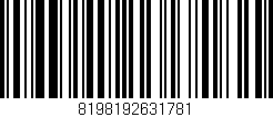Código de barras (EAN, GTIN, SKU, ISBN): '8198192631781'
