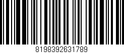 Código de barras (EAN, GTIN, SKU, ISBN): '8198392631789'
