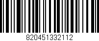 Código de barras (EAN, GTIN, SKU, ISBN): '820451332112'