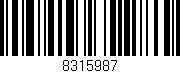 Código de barras (EAN, GTIN, SKU, ISBN): '8315987'