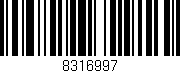 Código de barras (EAN, GTIN, SKU, ISBN): '8316997'