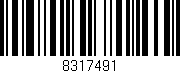 Código de barras (EAN, GTIN, SKU, ISBN): '8317491'