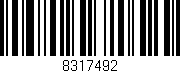Código de barras (EAN, GTIN, SKU, ISBN): '8317492'