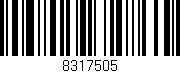 Código de barras (EAN, GTIN, SKU, ISBN): '8317505'