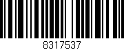 Código de barras (EAN, GTIN, SKU, ISBN): '8317537'