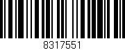 Código de barras (EAN, GTIN, SKU, ISBN): '8317551'