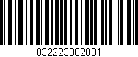 Código de barras (EAN, GTIN, SKU, ISBN): '832223002031'