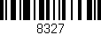 Código de barras (EAN, GTIN, SKU, ISBN): '8327'