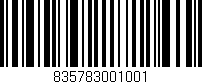 Código de barras (EAN, GTIN, SKU, ISBN): '835783001001'