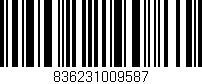 Código de barras (EAN, GTIN, SKU, ISBN): '836231009587'