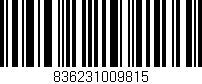 Código de barras (EAN, GTIN, SKU, ISBN): '836231009815'