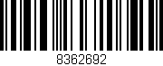 Código de barras (EAN, GTIN, SKU, ISBN): '8362692'