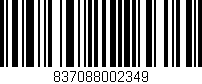 Código de barras (EAN, GTIN, SKU, ISBN): '837088002349'