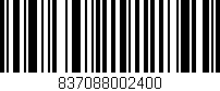 Código de barras (EAN, GTIN, SKU, ISBN): '837088002400'