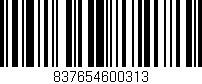 Código de barras (EAN, GTIN, SKU, ISBN): '837654600313'