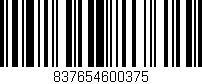Código de barras (EAN, GTIN, SKU, ISBN): '837654600375'