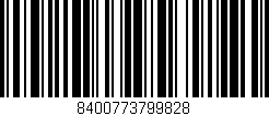 Código de barras (EAN, GTIN, SKU, ISBN): '8400773799828'