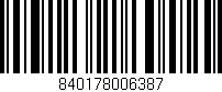 Código de barras (EAN, GTIN, SKU, ISBN): '840178006387'
