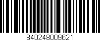 Código de barras (EAN, GTIN, SKU, ISBN): '840248009621'