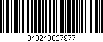 Código de barras (EAN, GTIN, SKU, ISBN): '840248027977'