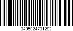 Código de barras (EAN, GTIN, SKU, ISBN): '8405024701292'