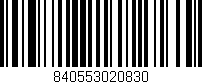 Código de barras (EAN, GTIN, SKU, ISBN): '840553020830'