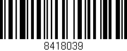 Código de barras (EAN, GTIN, SKU, ISBN): '8418039'