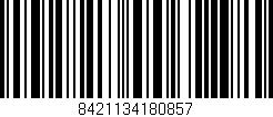 Código de barras (EAN, GTIN, SKU, ISBN): '8421134180857'
