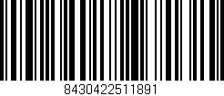Código de barras (EAN, GTIN, SKU, ISBN): '8430422511891'