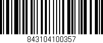 Código de barras (EAN, GTIN, SKU, ISBN): '843104100357'