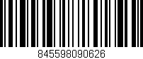 Código de barras (EAN, GTIN, SKU, ISBN): '845598090626'