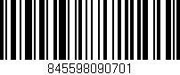 Código de barras (EAN, GTIN, SKU, ISBN): '845598090701'