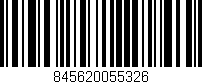 Código de barras (EAN, GTIN, SKU, ISBN): '845620055326'
