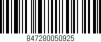 Código de barras (EAN, GTIN, SKU, ISBN): '847280050925'