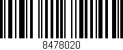 Código de barras (EAN, GTIN, SKU, ISBN): '8478020'