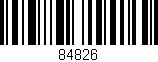 Código de barras (EAN, GTIN, SKU, ISBN): '84826'