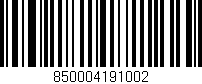 Código de barras (EAN, GTIN, SKU, ISBN): '850004191002'