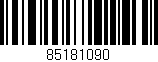 Código de barras (EAN, GTIN, SKU, ISBN): '85181090'