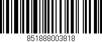 Código de barras (EAN, GTIN, SKU, ISBN): '851888003818'